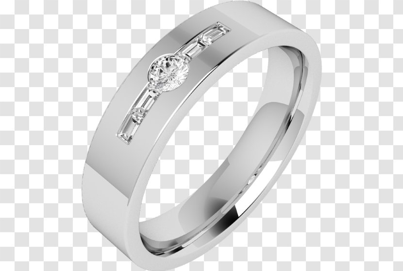 Wedding Ring Platinum Diamond Brilliant - Cut Transparent PNG