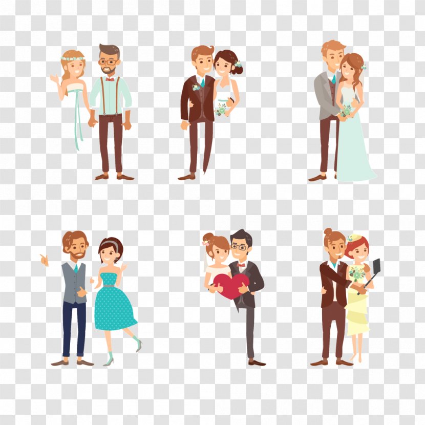 Wedding Couple Silhouette - Gesture Fun Transparent PNG