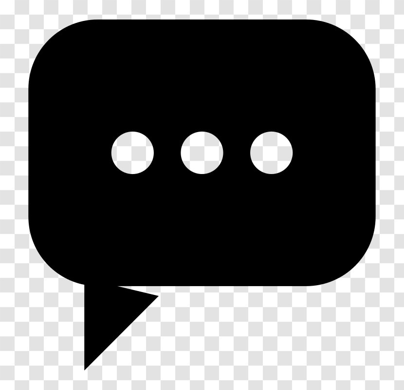 Conversation Online Chat Clip Art - Black - Talking Transparent PNG