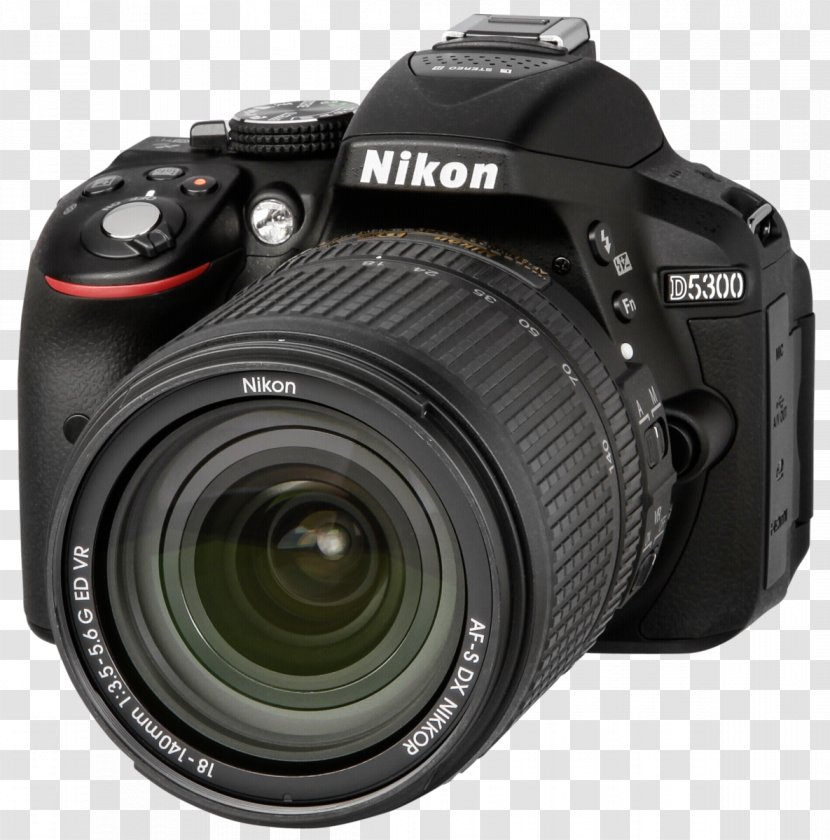 Digital SLR Camera Lens Nikon D5300 Black 2.3 KG Single-lens Reflex AF-S DX Nikkor 18-105mm F/3.5-5.6G ED VR - Singlelens Transparent PNG