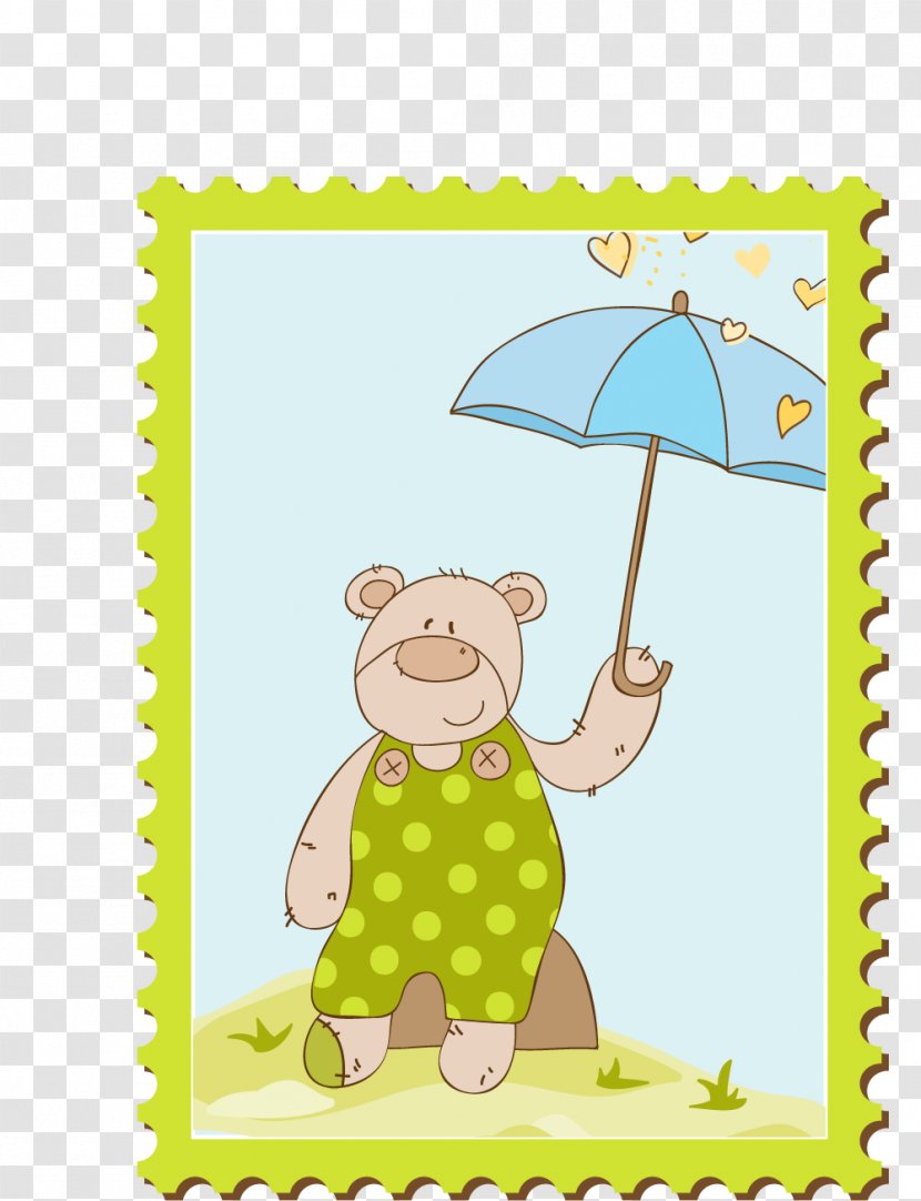 Brown Bear Illustration - Flower - Cartoon Transparent PNG