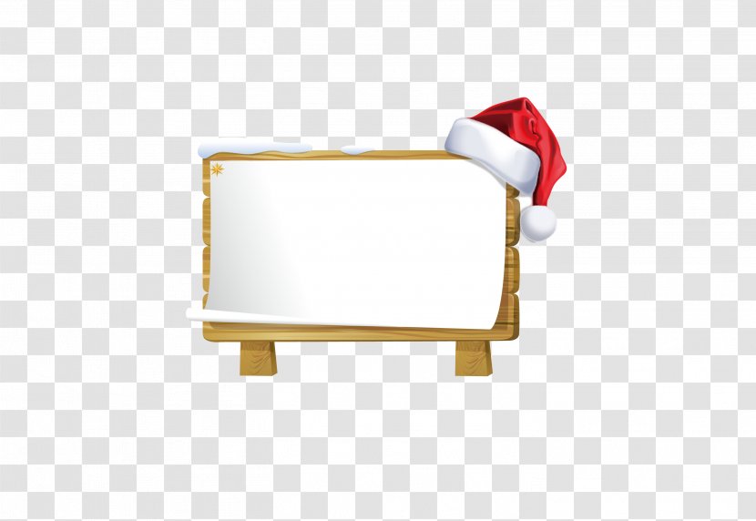 Cartoon Download - Motif - Christmas Hats And Wooden WordPad Transparent PNG