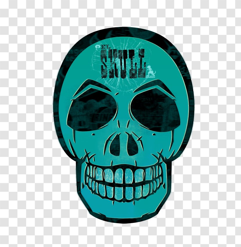 Skull Font Product Turquoise - Electric Blue Transparent PNG
