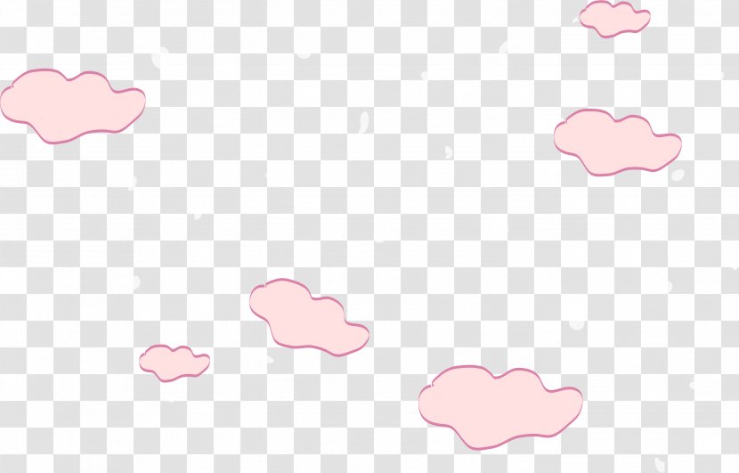Heart Petal Area Pattern - Pink - Clouds Transparent PNG