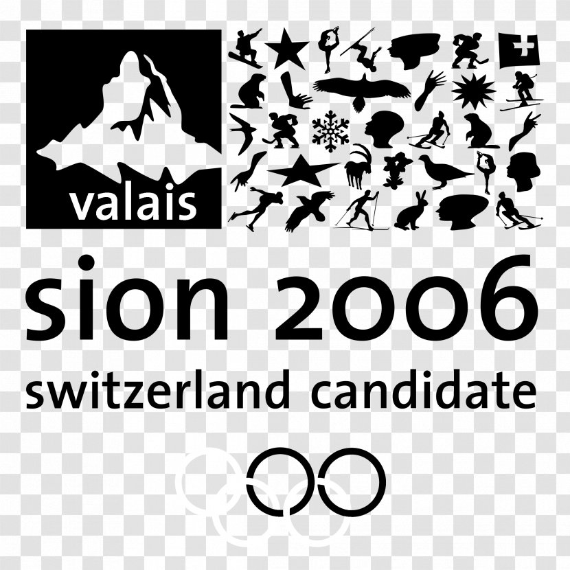 Sion Bid For The 2006 Winter Olympics Olympic Games Logo - Black - Rothschild Transparent PNG