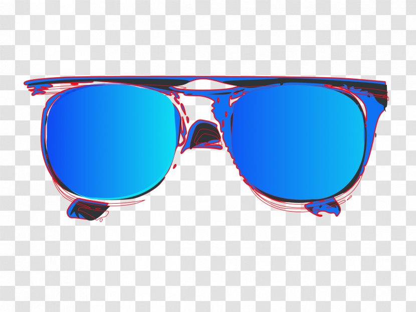 Sunglasses Clip Art - Azure - Glasses Transparent PNG