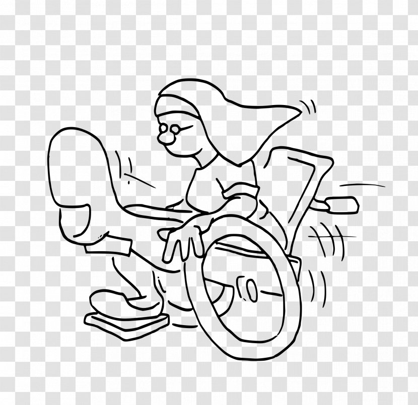 Drawing Clip Art - Cartoon - Wheelchair Transparent PNG