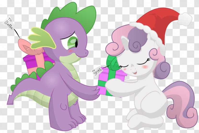 Pony Spike Sweetie Belle - Cartoon - Flower Transparent PNG