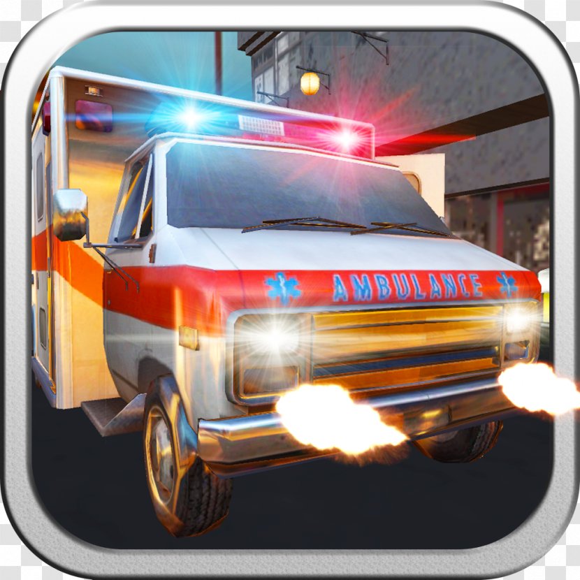 Emergency Ambulance Driver 3D RACER Street Run - Vehicle Transparent PNG