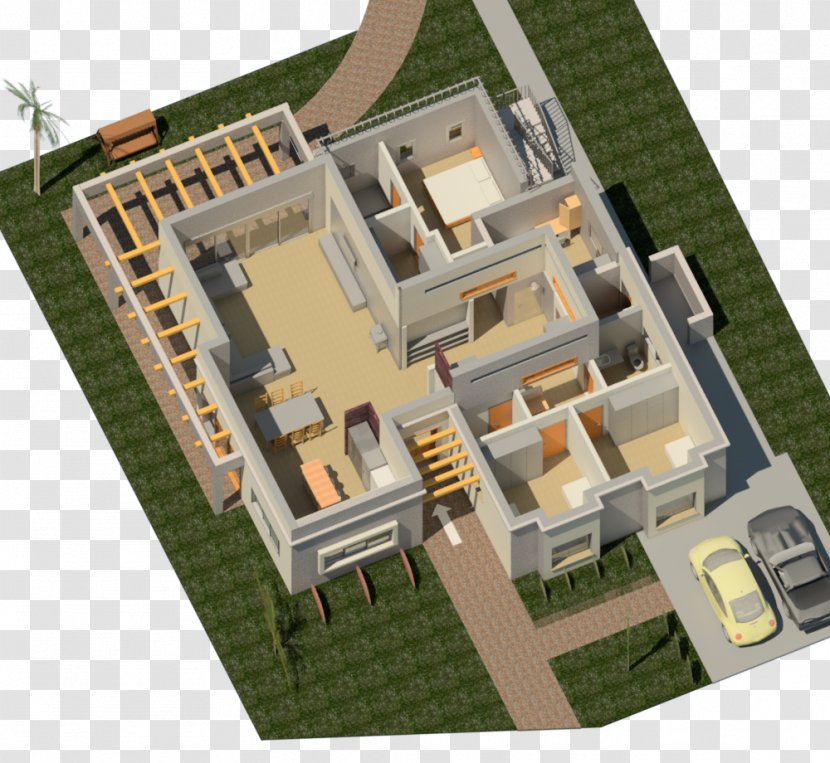 Residential Area Floor Plan Architecture Planning Project - 4 June - Birdseye View Transparent PNG