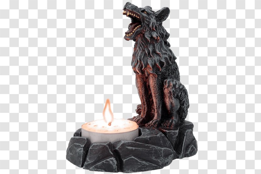 Tealight Gray Wolf Candlestick - Light - Candle Transparent PNG