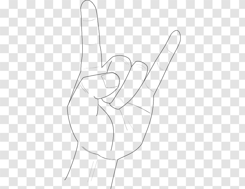 Thumb Line Art Drawing Gesture /m/02csf - Walking Shoe - Rock Transparent PNG
