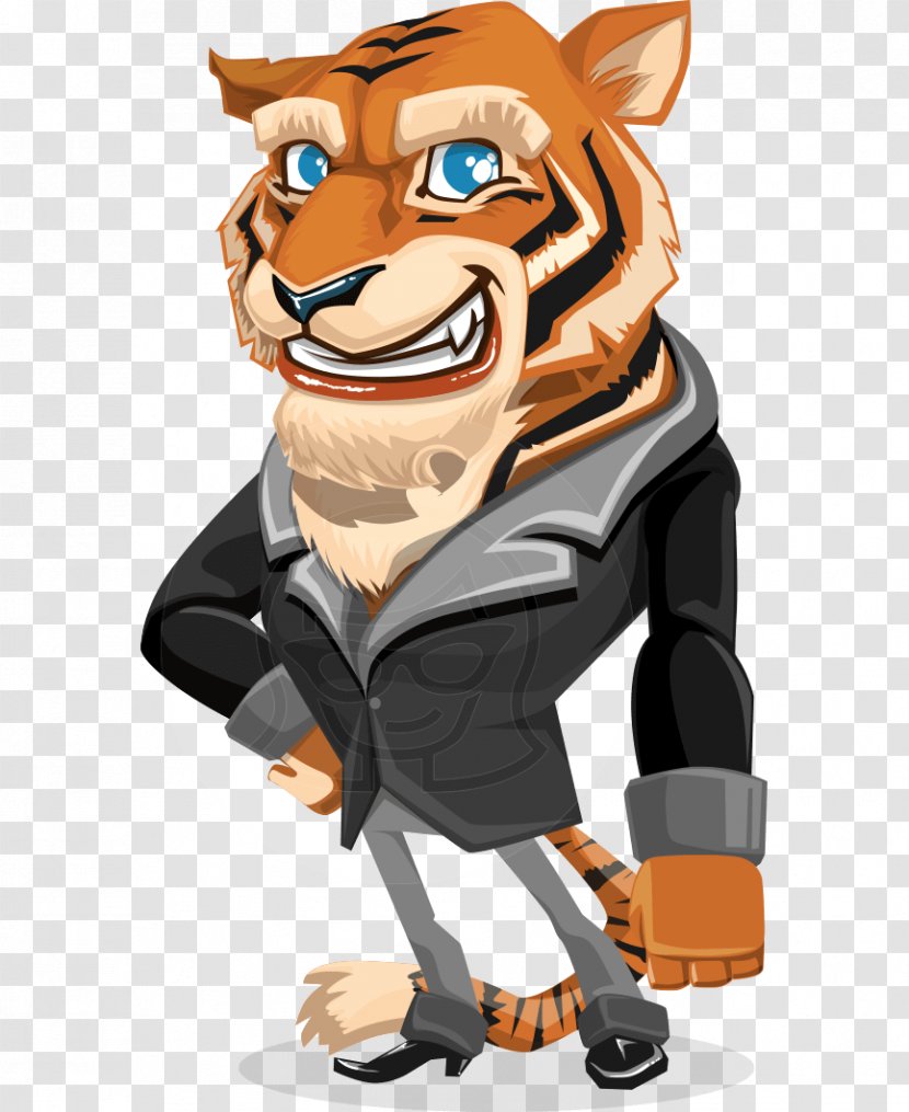 Cartoon Tiger Character Transparent PNG