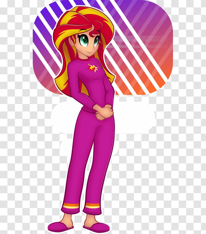 Sunset Shimmer My Little Pony: Equestria Girls Pajamas - Silhouette - Red Transparent PNG