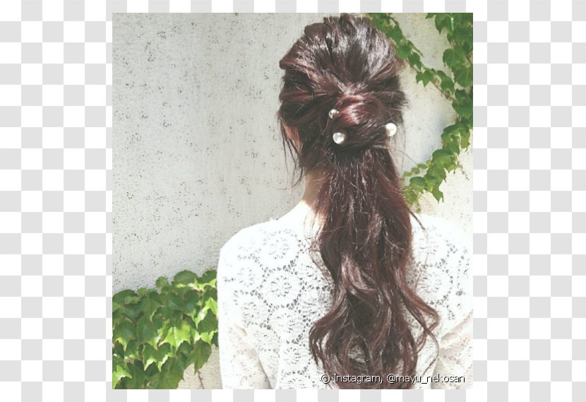 Long Hair Tie Headpiece Hairstyle - Watercolor Transparent PNG