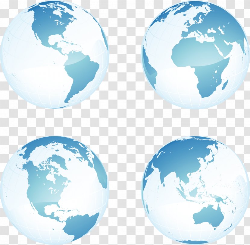 Earth Globe Vector Map - World Transparent PNG