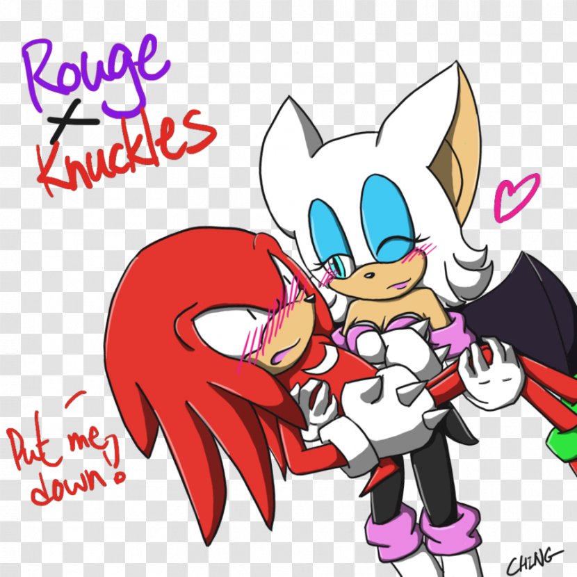Sonic & Knuckles The Echidna Rouge Bat Hedgehog Knuckles' Chaotix - Heart - Applejack And Transparent PNG