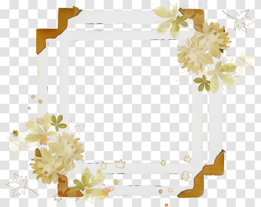 Watercolor Flowers Frame - Floral Design - Interior Plant Transparent PNG