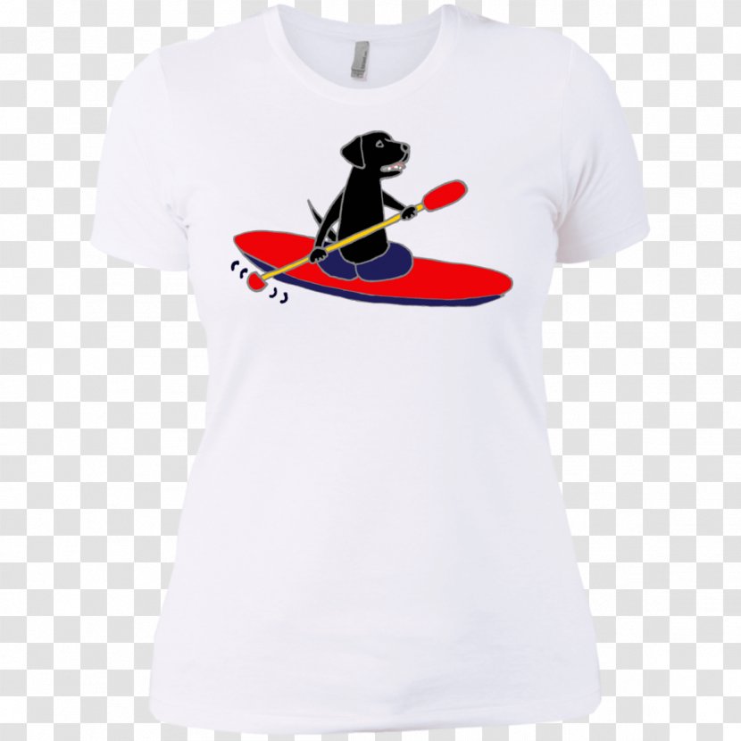 T-shirt Dog Douchegordijn Sleeve Kayaking - Labrador Transparent PNG
