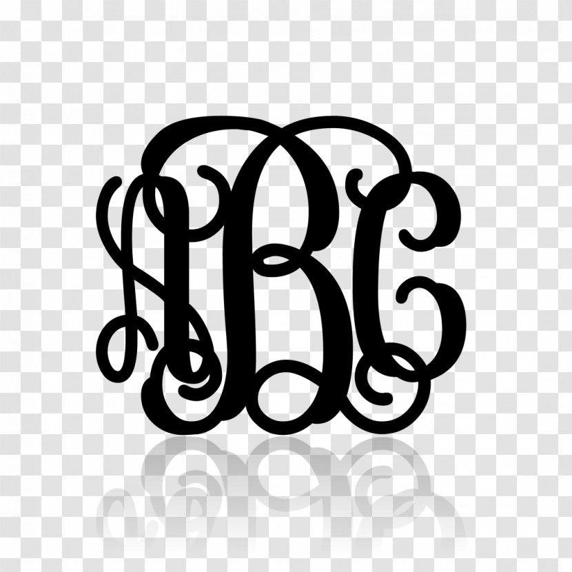Monogram Letter Case Initial Decal - Text Transparent PNG