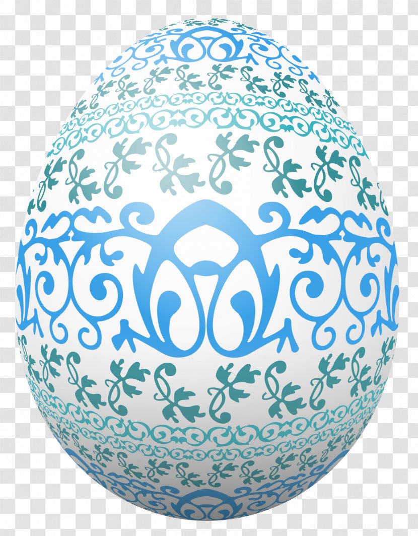 Easter Egg Decorating - White With Blue Decoration Clipart Picture Transparent PNG