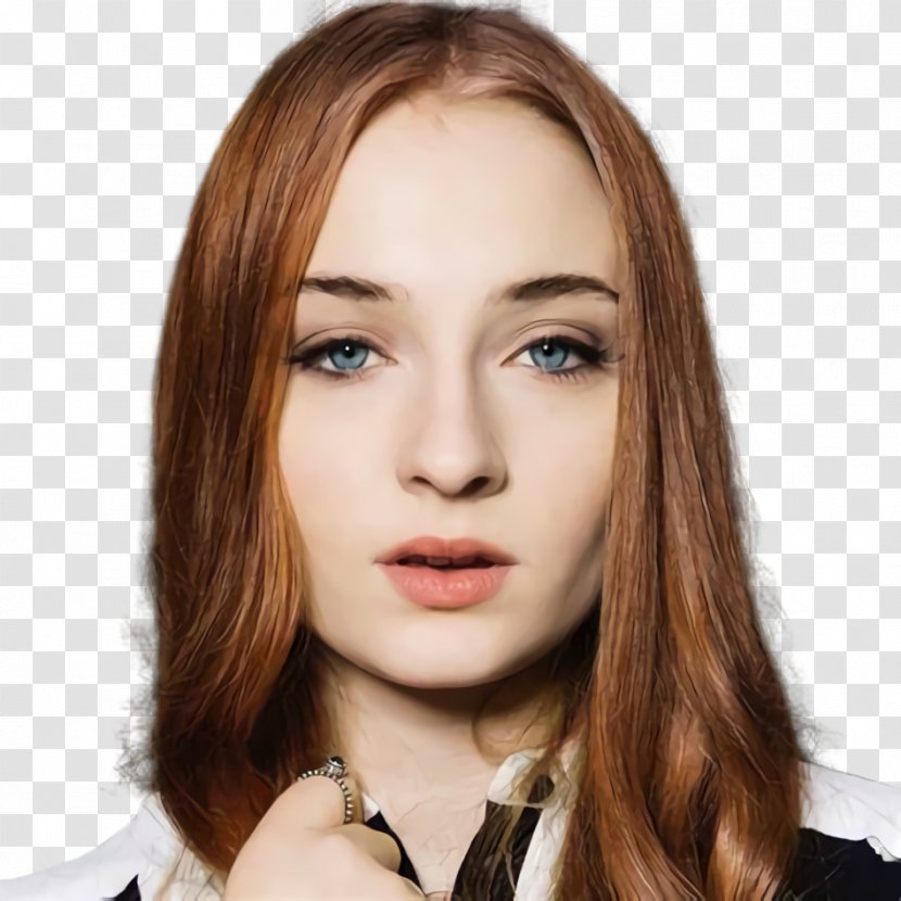 Sophie Turner Game Of Thrones Sansa Stark Television Image - Nose - Black Hair Transparent PNG