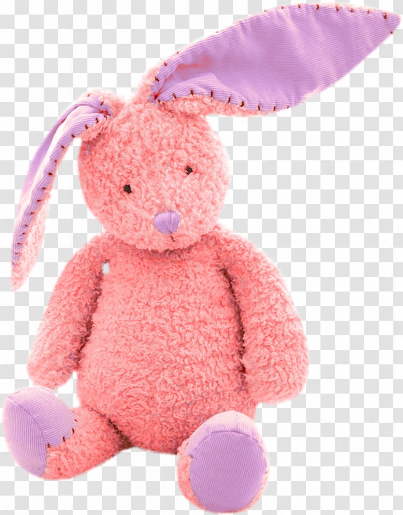 Bear Rabbit Infant Stuffed Toy Child - Cartoon - Pink Bunny Transparent PNG