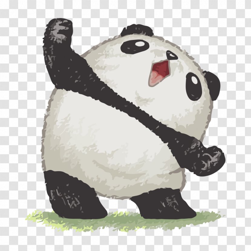 Giant Panda Cuteness Happiness Illustration Transparent PNG