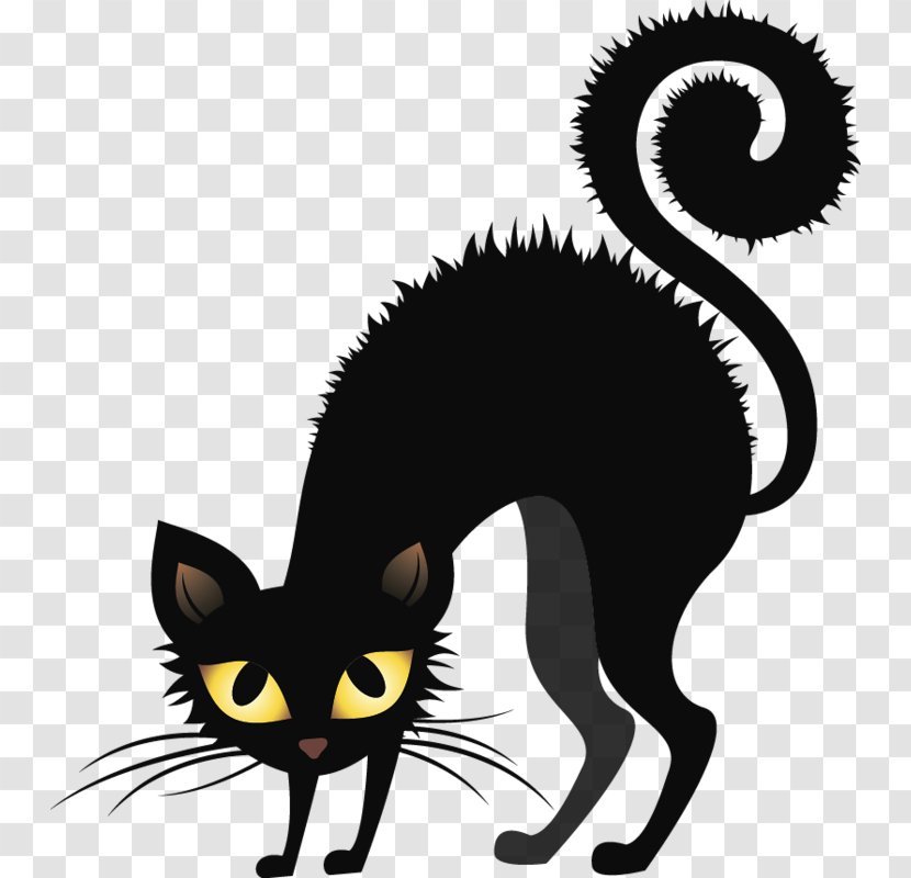 Black Cat Clip Art Openclipart Image - Halloween Transparent PNG