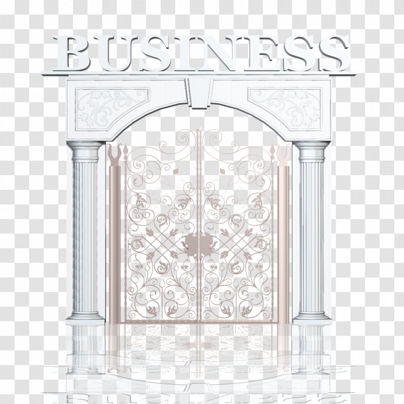 Iron Gate Door Euclidean Vector - Window - Free Continental Gates To Pull Material Transparent PNG
