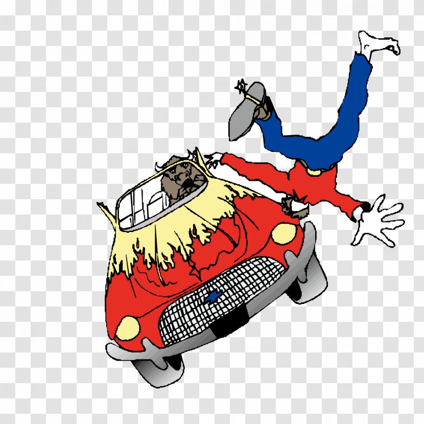 Cartoon Traffic Collision - Fictional Character - Car Accident Scene Transparent PNG