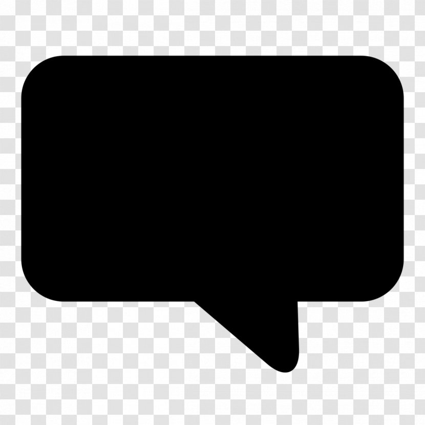 Rectangle Font - Black - SPEECH BUBBLE Transparent PNG