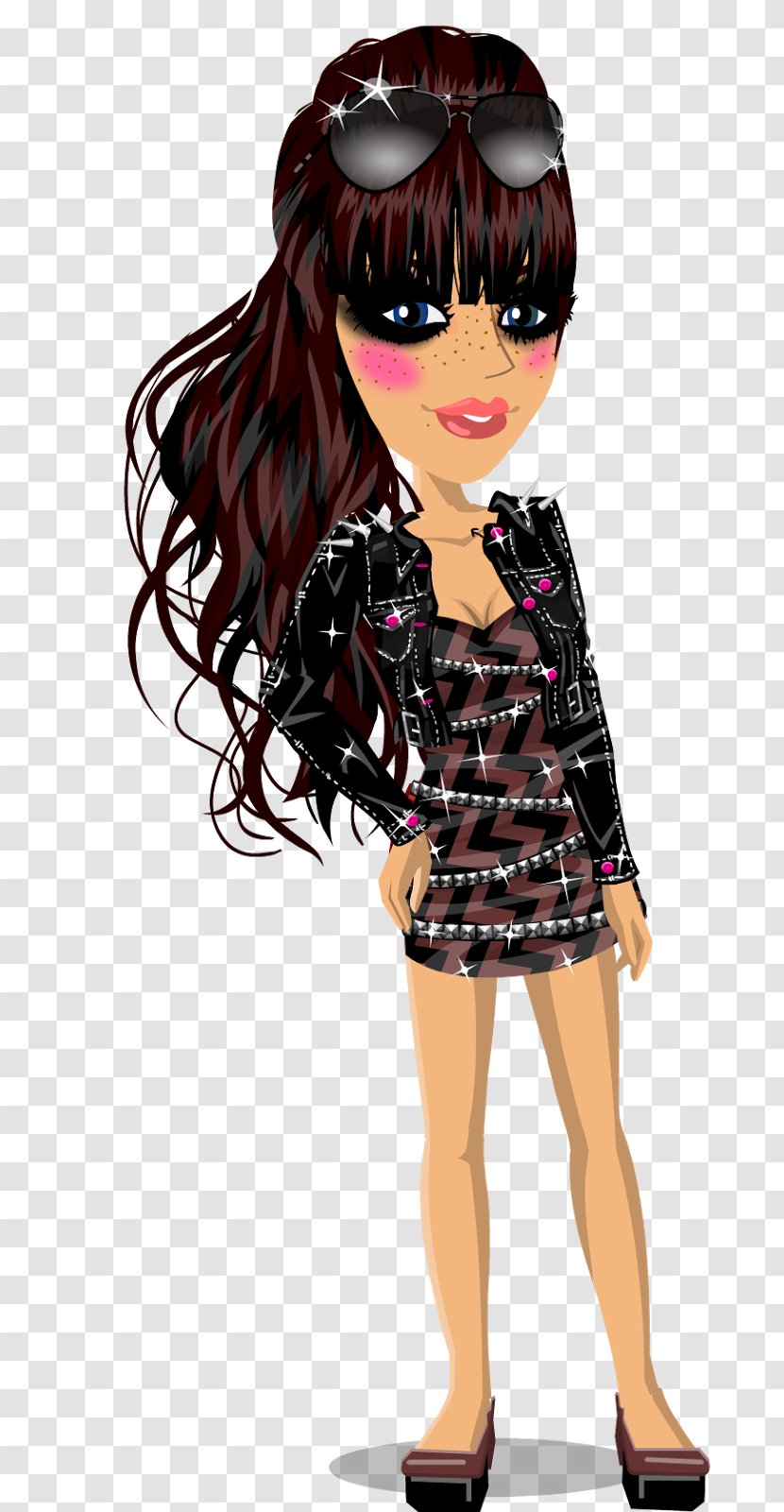 MovieStarPlanet Blog Black Hair - Watercolor - Vip卡 Transparent PNG