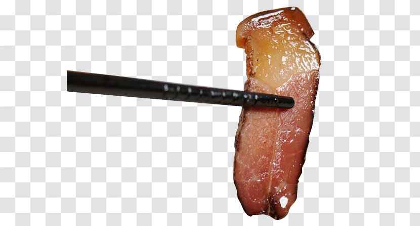 Chinese Sausage Curing Smoking Meat - Cartoon - Chopsticks Folder Bacon Transparent PNG