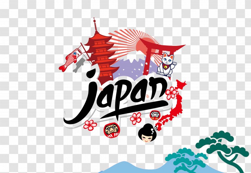 Mount Fuji Cherry Blossom Symbol Illustration - Japanese Cultural Elements Background Transparent PNG
