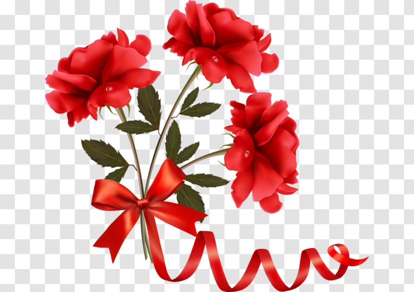 Flower Ribbon Red Clip Art - Azalea - Christmasss Transparent PNG