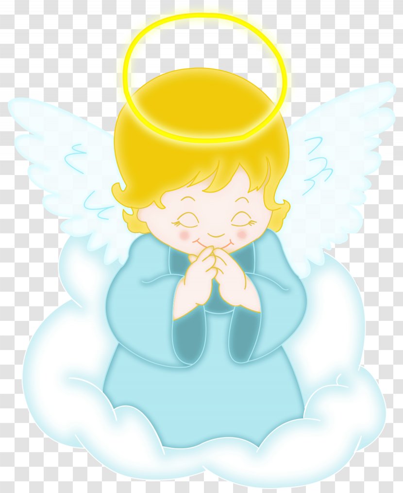 Angel Prayer Clip Art - Yellow - Free Pics Of Angels Transparent PNG