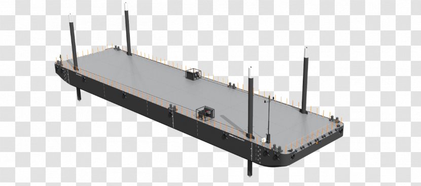 Pontoon Dredging Barge Ship Float - Naval Architecture Transparent PNG