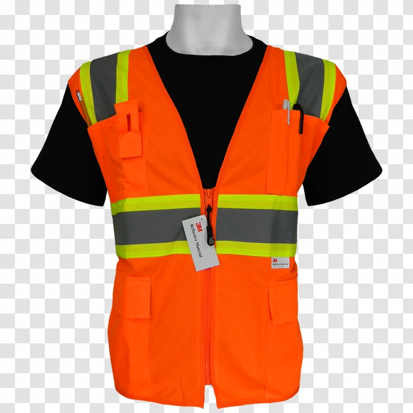 T-shirt Hoodie High-visibility Clothing Gilets Waistcoat - Tshirt - Safety Vest Transparent PNG