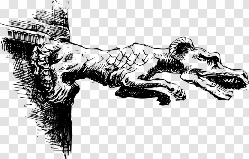 Gargoyle Drawing Clip Art - Mammal Transparent PNG