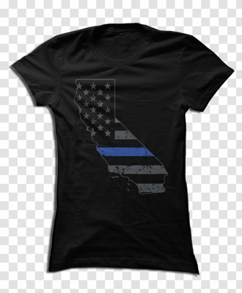 T-shirt Hoodie Sleeve Clothing - Tshirt - Thin Blue Line Transparent PNG
