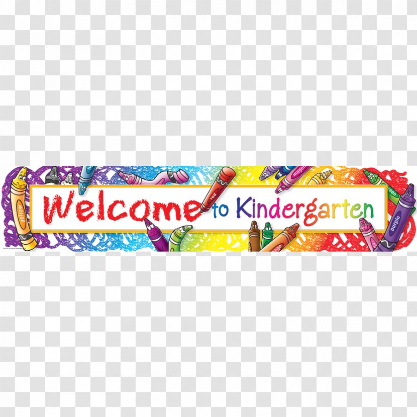 Kindergarten Color Banner Font - Welcome Transparent PNG