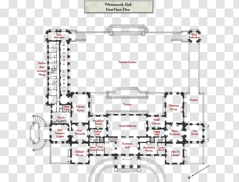 Whitemarsh Hall Manor House Highclere Castle Floor Plan Transparent PNG