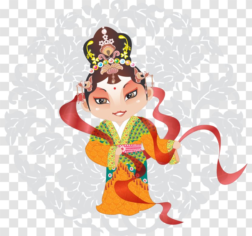 京剧人物 Peking Opera Chinese 花旦 Vector Graphics - Cartoon Transparent PNG