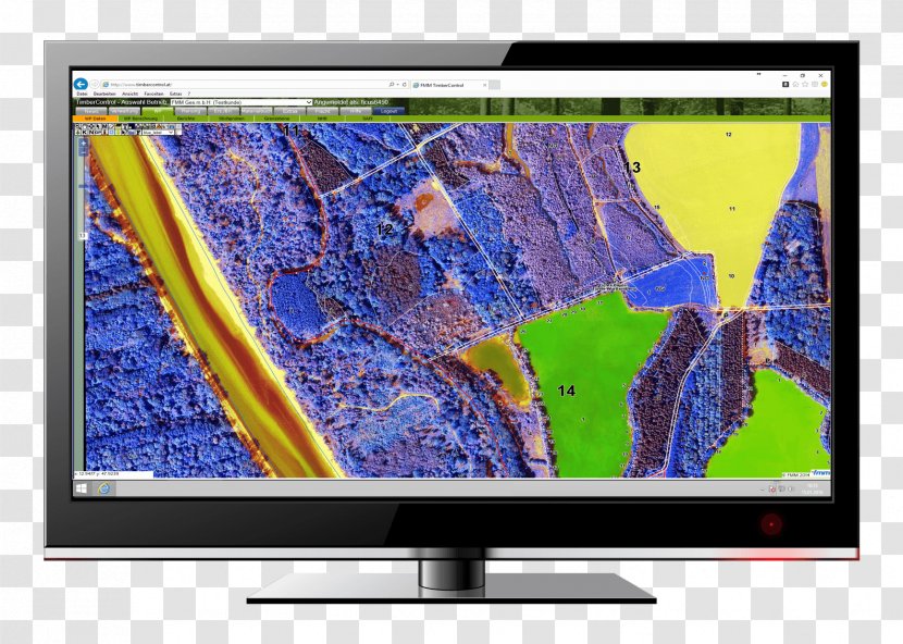 Computer Monitors Geographic Information System Display Device Map - Media - Mapping Software Transparent PNG