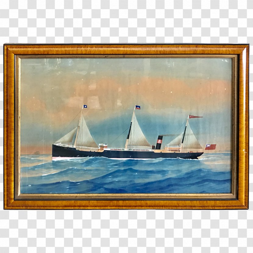 Schooner Brigantine Clipper Fluyt - Ship Of The Line - Watercolor Transparent PNG