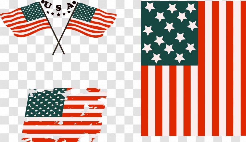 Flag Of The United States Graphic Design - Banner - Vector Hand Painted American Transparent PNG