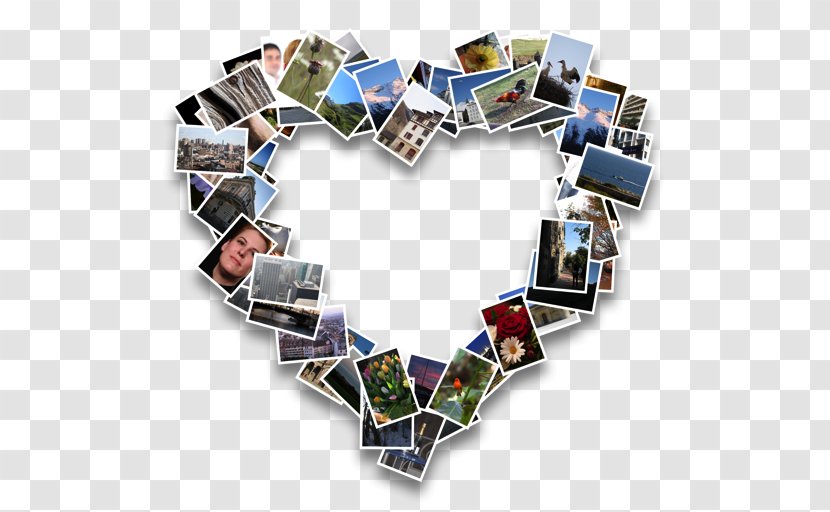 Collage Photomontage Photography - Irregular Composition Of The Heart Transparent PNG