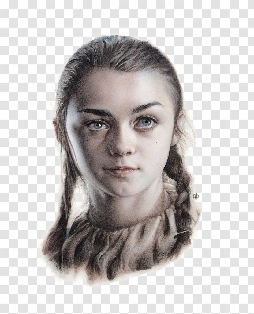 Arya Stark Eyebrow - Black And White Transparent PNG