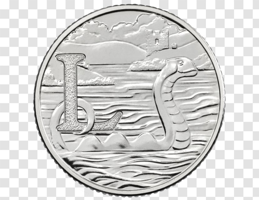 Loch Ness Monster Royal Mint Angel Of The North Ten Pence - Coin Transparent PNG